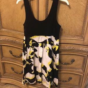 Express black and yellow dress